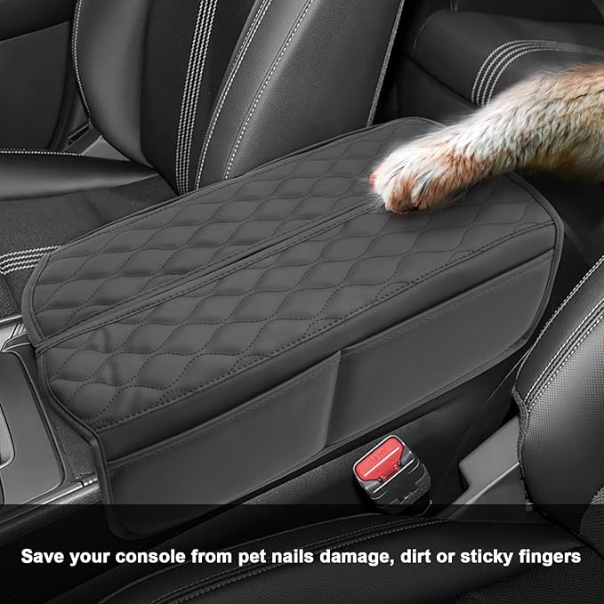 SXCY Compatible with 2025 2026 Mazda CX50 Armrest Cover Suitable for Mazda CX-50 2025 2026 Accessories 2023 2024 2025 2026 CX50 Center Console Cover(Wavy Texture)