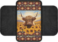 Aztec American Tribal Print Car Armrest Cover Cattle Sunflower Design Middle Console Cover Breathable Vehicle Armrest Cover Pad Armrest Seat Box Cover Protector