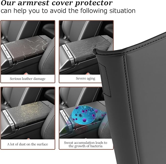 SKTU for 2026 Toyota RAV4 Armrest Cover for 2026+ Toyota RAV4 (LE/SE/XLE Premium/Woodland/XSE/Limited) Center Console Cover Toyota RAV4 2026 Accessories Console Cushion Cover Soft