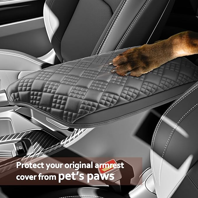 SKTU for 2024 2025 2026 Dodge Charger Center Console Cover for 2024 2025 2026 Dodge Charger Armrest Cover Dodge Charger 2024 2025 2026 Accessories 2024 2025 2026 Charger Soft Console Cushion-Durable