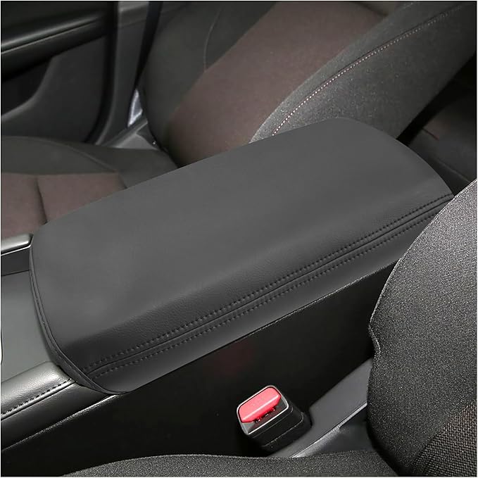 SXCY for 2025 2026 Mazda 3 Armrest Cover for 2019-2025 2026 Mazda 3 Accessories 2025 2026 Mazda3 Center Console Cover 2025 2026 Mazda3 Middle Console Cover (Thin Cover Black Line)