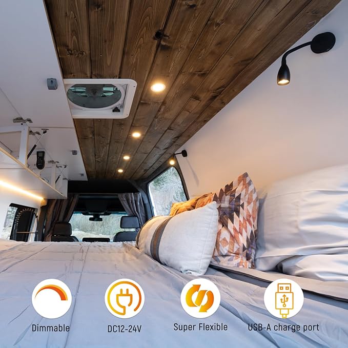 RV Reading Light 2pcs and RV USB Charger Bundle