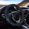 SEANATIVE Blue Cobweb Auto Steering Wheel Cover Auto Interior Protector Accessiores,Non-Slip Universal fit 15 inch, for Van Car Sedan SUV