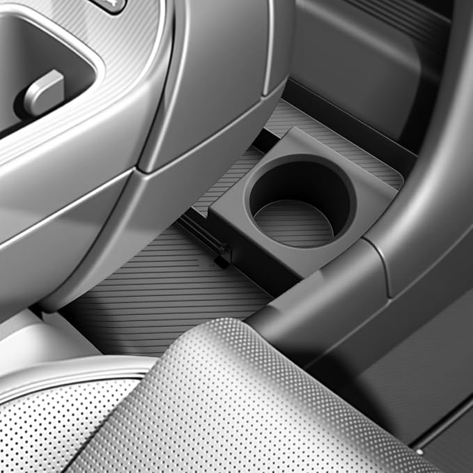 SKTU for 2026 Hyundai Palisade Center Console Organizer for 2026+ Hyundai Palisade Lower Console Tray Hyundai Palisade 2026 Accessories Under Console Tray with Cup Holder (7-Seat Version Only)