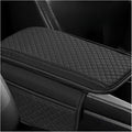 Car Center Console Cover, Microfiber Leather Armrest Cover Cushion with 2 Storage Bags, Anti-Scratch Middle Console Protector Interior Accessories for Most Cars SUVs Trucks (Black)