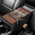 Dreaweet Aztec Ethnic Tribal Horse Pattern Car Center Console Cover with Pockets Soft Comfy Car Arm Rest Cover Pad Universal Non-Slip Armrest Cover for Car Truck Van