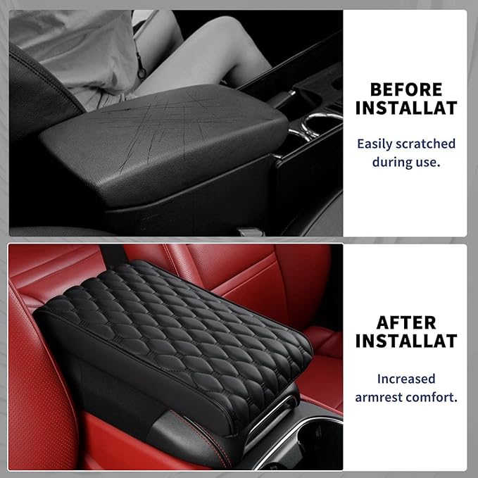 Auto Armrest Cushion Pads for Alpine A108 Accessories Car Centre Console Armrest Pad Durable Material and Easy to Clean-is Waterproof and Anti-Scratch