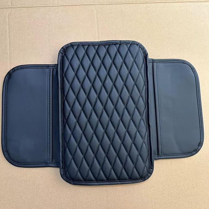 Car Armrest Box Pad - Leather Armrest Booster Pads, Car Armrest Cushion | Auto Protector Driving Comfort Enhancer, Center Console Heighten Protector With Storage Pockets For Vehicles, SUVs, And Trucks