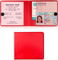Kewucn 1 PC Car Registration Insurance Holder, Essential Auto Card Glove Box Organizer, Vehicle Interior Accessories Perfect for Most Car, Truck, SUV (10.55''×4.8'', Red)