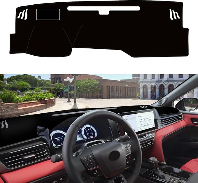 Dashboard Cover for 2025 2026 Toyota Camry, Non-Slip Dashboard Protector & Sunshield, UV-Blocking, Anti-Glare, Fade-Resistant Dash Mat Pad (with HUD Black Edge)