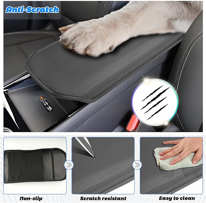 SHAOHAO Center Console Cover for 2024 2025 Chevy Blazer EV Accessories Armrest Cover 2024 2025 Blazer EV (LT, RS, SS) Car Console Arm Rest Soft Pad Protection Blazer EV Console Pad Scratch Ressitant