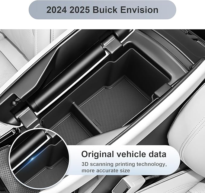SKTU for 2024 2025 2026 Buick Envision Accessories Center Console Organizer for 2024 2025 2026 Buick Envision (Preferred/Sport Touring/Avenir) Console Tray 2024-2026 Envision Insert ABS Materials Tray