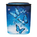 BIGCARJOB Blue Butterflies Car Trash Bin for Back Seat Car Interior Accessories Waste Basket Storage for Vehicle Truck,Women Girls Travel Camping Picnic Lage Trash Can Garbage Bin