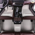 Custom Fit Car Floor Mats - Full Coverage Automotive Leather Floor Liners for Most Vehicles by MingyunSM (Gray)
