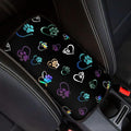 Dreaweet Heart Paw Auto Center Console Armrest Covers for Women Men Dog Paw Heart Arm Rest Cushion Cover Non Slip Arm Rest Pad Universal Car Interior Accessories