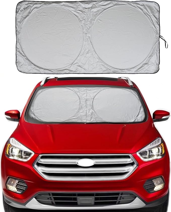Automotive Windshield Sunshades with Storage Pouch by A1 Car Shield Sun Protector Shades for Windshield Sun Blocker Foldable XXL
