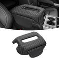 FUNY Center Console Cover Compatible with 2014-2018 Silverado Sierra, Middle Console Cover Lid, Car Arm Rest Covers Cushion Pad, Bucket Seat Middle Console Armrest Box Leather Protective Cover