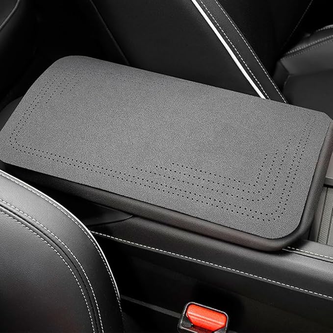 Center Console Cover for Volvo XC70 1997–2016 P2/P3,Auto Armrest Cushion,Car Arm Rest Lid Protector,Middle Console Pad,Automotive Interior Accessories,Grey-19.5X32CM