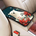 Universal Car Center Console Cushion Pad, Cute Polar Bear Soft Waterproof Car Center Console Cover Auto Armrest Seat Box Cover Protector for Most Vehicle SUV Truck Car