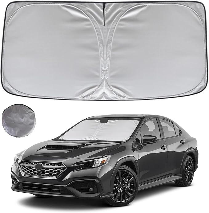 KAYZT Windshield Sun Shade for 2017-2023 Subaru Impreza WRX Sedan Impreza WRX Hatchback WRX STI Foldable Sunshade Front Window Custom Fit Car Accessories