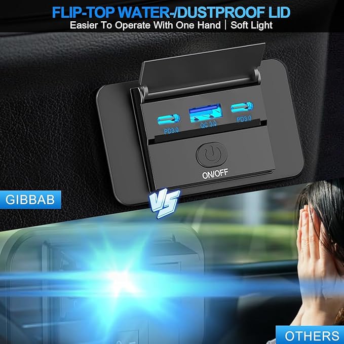 4PCS 3 Ports 12V RV USB Outlet 90W, Dual PD3.0 Type-C Quick Charge 72W & USB QC3.0 18W Panel Wall Mount, Automotive Car USB Socket Charger Adapter for RV Marine Boat Bus ATV Motorcycle Truck