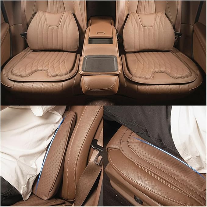KAnduo M Car Seat Cushion for BMW All Model I3 I4 I8 X1 X2 X3 X4 X5 X5M X6 X7 Z4 Car Lumbar Support Pillow Auto Seat Waist Back Cushion Y (Color : Orange B)