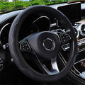 Elastic Stretch Steering Wheel Cover Universal 15 inch Steering Wheel Covers Soft Microfiber Leather Breathable Anti-Slip Durable Car Accessories Fit for Suvs, Vans, Trucks - Blue