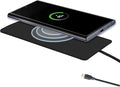 IJS Ultra Slim Wireless Charger Up to 15W Max Fast Charging Pad Compatible for Apple, Samsung Devices, Smart Phone Charger - Adapter Not Included