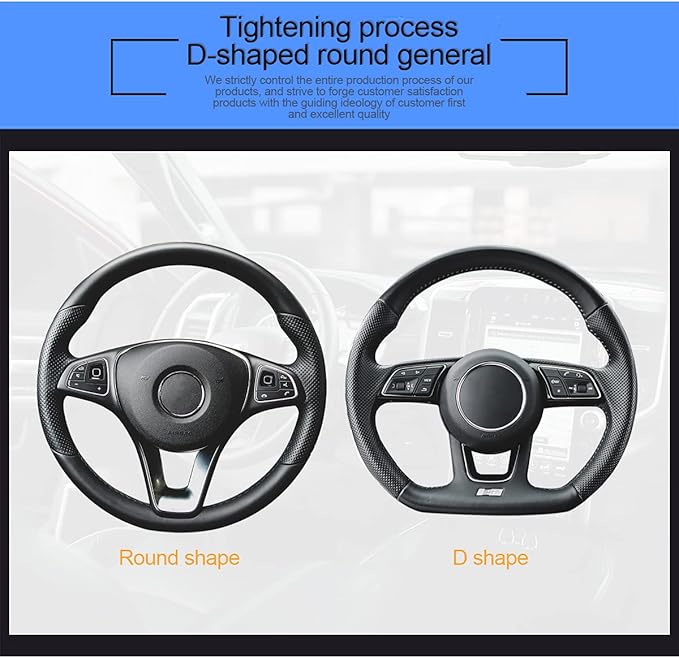 LoyaForba Car Steering Wheel Cover, Non-Slip Microfiber Leather Steering Wheel Cover, Breathable Vehicle Soft Handle Protector, Universal Automotive Interior Accessories for Women Men Girls (Black)