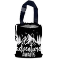 NHNXHWIA Adventure Awaits Car Garbage Bag,Nature Mountain Waterproof Small Car Trash Bag Hanging Back of Seat,Drawstring Hanging Car Trash Bag with Adjustable Buckle for Car Accessories