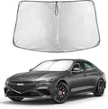 EcoNour Windshield Sunshade for Genesis G90 2017–2022 | Custom Fit Front Window Sun Shade | Blocks Harmful UV Rays & Reduces Heat | Foldable Sun Visor with Storage Pouch