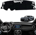 Non-Slip Dash Cover Dashboard Cover Mat Custom Fit Center Console Cover Sunshield Protector Pad Compatible with Chevy Chevrolet Camaro RS 2016 2017 2018-2024 Accessories Pad (Black Trim)