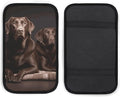 Brown Labrador Retriever Car Armrest Cover Universal Auto Center Console Pad Car Armrest Set Box Cover Protector for Most Vehicle, SUV, Truck, One Size