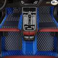 TREGOO All Weather Car Mats Custom Fit Non Slip Floor Mats for 1998-2025 Cars Personalized Leather Protection Pads Suitable for Men Women (Edge Blue, Middle Black, Beige)