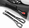 2 Pack No Drop Car Seat Gap Filler Guard, Stopper/Catcher to Fill the Gap between Seat and Console Black Car Crevice Inbetween Blocker Plug Space Pad X01