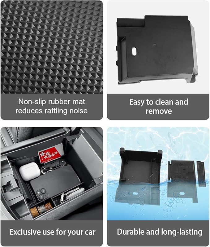 CDEFG for 2020-2024 Edge Center Console Organizer Compatible with 2020-2023 2024 Ford Edge Middle Console Organizer Armrest Tray Storage Box Coin Holder 2023 2024 Edge Accessories