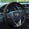 Suede Steering Wheel Cover, Universal 15 Inch Car Steering Wheel Cover, Non-Slip Design,Breathable,Car Interior Accessories Black