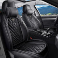 BYXN Car Seat Covers for Jeep Wrangler 2000-2026,Breathable Nappa Leather Car Seat Protector,Front Seat Cover with Pillow Automotive Seat Cushion with Airbag Compatible(Front Seats,Black)