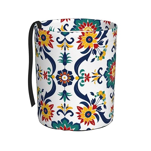 Traditional Mexican Trible Car Trash Can Garbage Cans Foldable,Cute Hanging Car Organizer and Storage Bag Leak Proof, Auto Back Seat Trash Bin Universal for Truck, SUV, Outdoor Travel