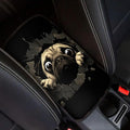 Funny Pug Car Center Console Armrest Pad Cute Dog Car Center Console Cover Dustproof Car Accessoriess Seat Box Pad for Auto Sedan, Van, SUV, Truck
