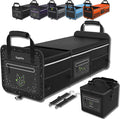 SugarFox 95L Large-Capacity Car Trunk Organizer Includes 26L Ice Pack, Fluorescent Constellation Design, Waterproof & Foldable with Adjustable Straps | For SUVs & Cars (Black-M004)