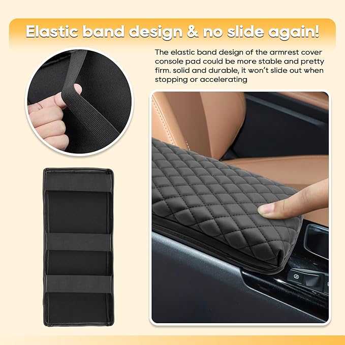 LFOTPP Armrest Cover for 2025-2026 Toyota Camry (LE/SE/XLE/XSE) Toyota Camry Accessories Center Console Cover Arm Rest Protector Middle Lid Pad Protector PU Leather, Anti-Scratch,Non-Slip