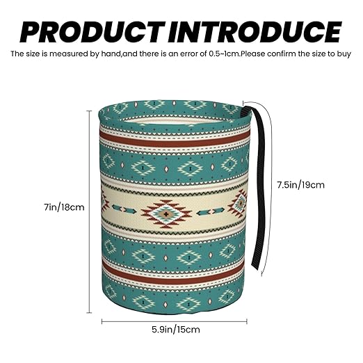 BEIANSHUO Native Indian Western Tribal Car Trash Can Collapsible Garbage Can,Hanging Trash Bag Water Proof with Suitable for Storage for Car Interiors,Home