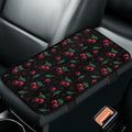 CLOHOMIN Cherry Car Center Console Cover Flannel Car Arm Rest Cushion Pad Winter Warm Automobile Interior Accessories for Women
