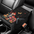 Dreaweet Mushroom Car Accessories Armrest Cover for Truck SUV Van,Black Center Console Covers with Pockets,Soft Comfy Arm Rest Cover Pad Universal Fit