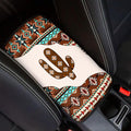 Vehicle Center Console Armrest Cover Pad, Universal Fit Soft Comfort Center Console Armrest Cushion for Car, Aztec Cactus