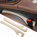 Uootill Car Seat Gap Filler Set of 2,Seat Gap Organizer, No Drop Seat Guard,Car Seat Accessories,Drop seat Gap fillers Between Seat and Console Stop Things from Dropping (Beige)