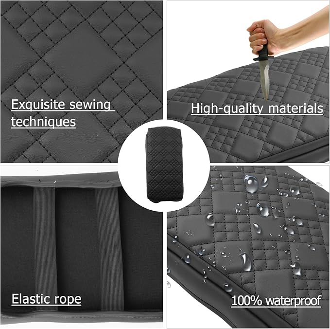 LUWU 2025 2026 Terrain Center Console Cover Compatible with 2025 2026 GMC Terrain Accessories 2025 Terrain GMC Armrest Cover Center Console Pad Armrest Console Cover (Thick Black)