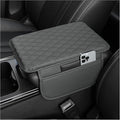 Car Center Console Cover for Honda CRV 2017 2018 2019 2020 2021 2022, Universal Waterproof Leather Armrest Box Pad Armrest Cover Cushion Interior Accessories with 2 Storage Bags,D/Gray