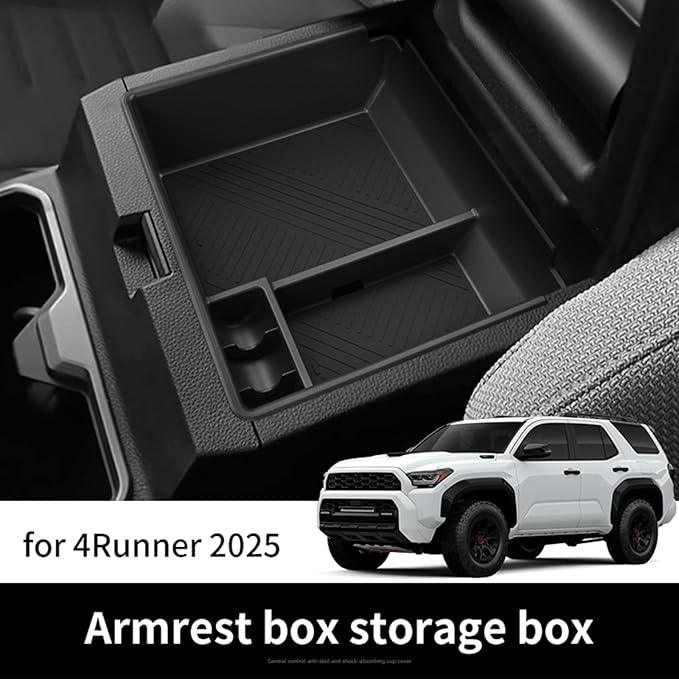 JIADIANYOU Center Console Organizer Compatible with 2025 2026 Toyota 4Runner - Center Console Armrest Storage Box Tray for Toyota 4Runner Accessories 2025 Upgraded